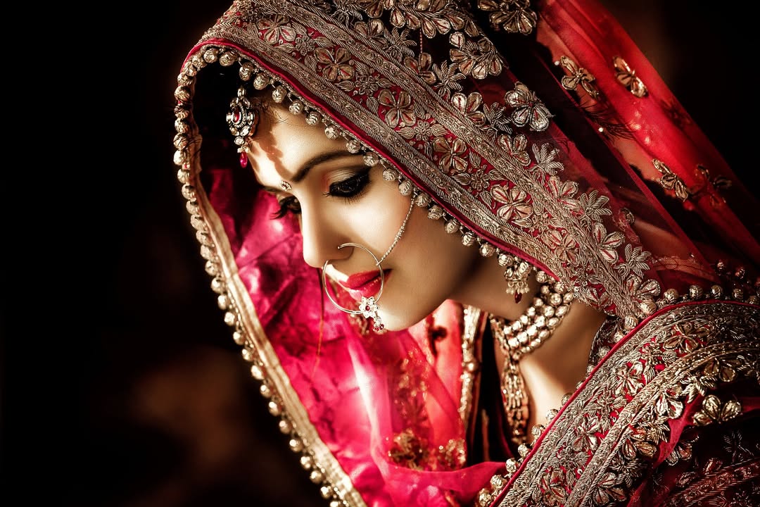 Cinematic bridal portrait